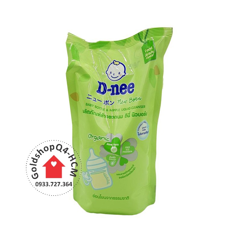 HSD 2023, 1TÚI - Nước Rửa Bình Sữa Dnee Organic túi 600ml