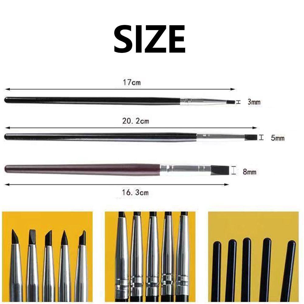 Set 5 Cọ Vẽ Trang Trí Móng Nghệ Thuật Bằng Silicon Mềm