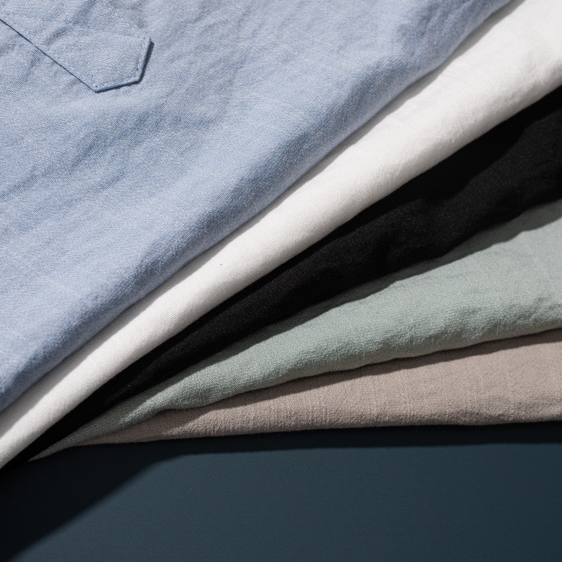 Áo sơ mi đũi cổ trụ tay ngắn BIGSIZE nam < 125kg