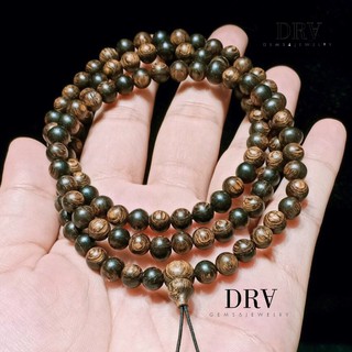 Vòng Tay Trầm Hương Sánh Chìm 108 Hạt Size 6mm  [HÀNG CHUẨN - GIÁ TẬN XƯỞNG] Vân xoáy thơm vĩnh viễn