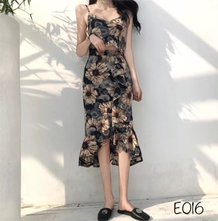 Set Đầm Đuôi Cá Hoa Mặt Trời