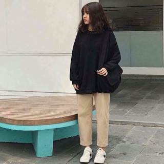 Quần KAKI BASIC Unisex (Đen, kem)