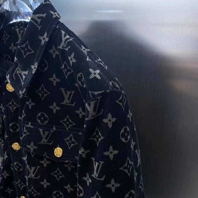 Áo khoác nhung Logo LV SS2021 LV1050 bản LA chất đẹp
