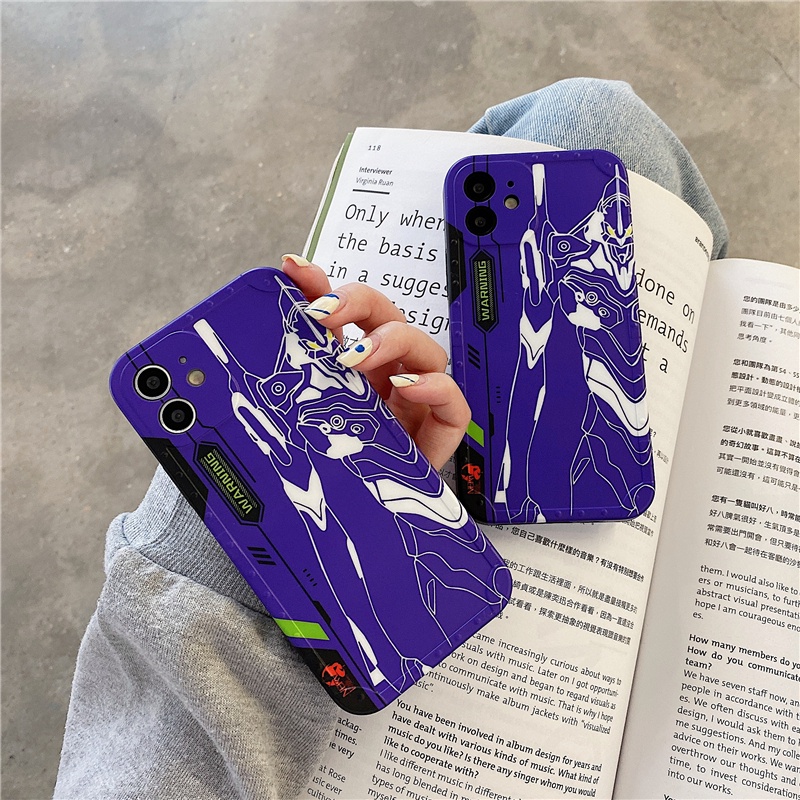 Ốp Lưng Cartoon Neon Genesis Evangelion EVA Case Iphone 12 Pro Max X Xs Xr 11 Pro 12 Mini 6 7 8 Plus Phone TPU Soft Casing