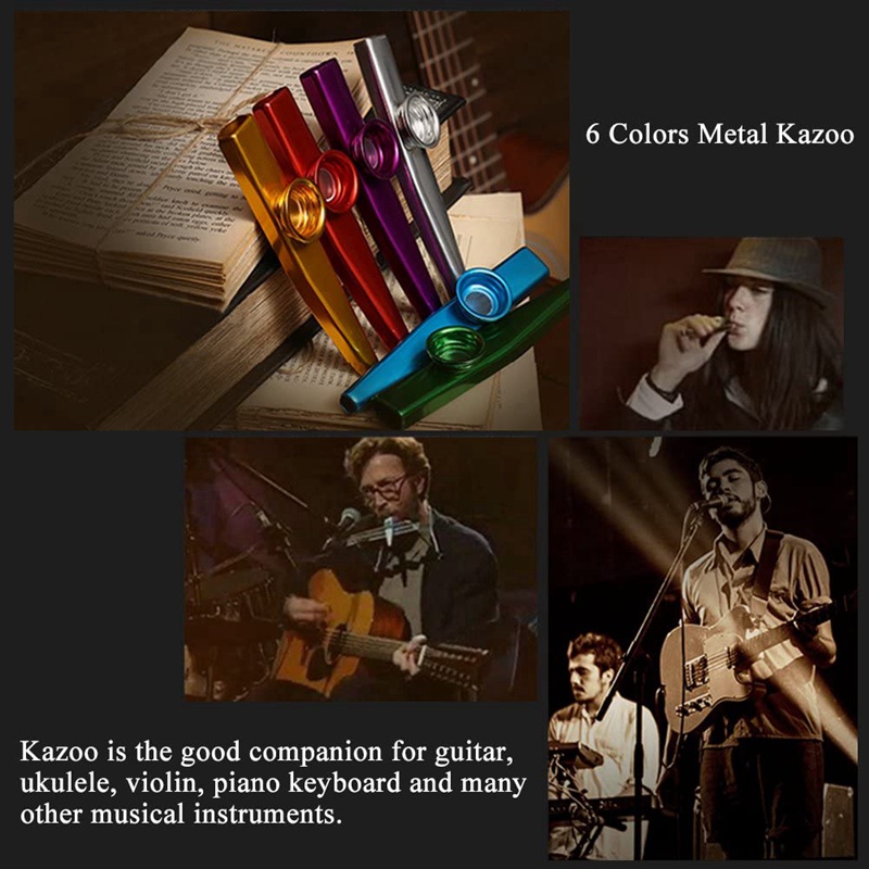 Set 18 Nhạc Cụ Kazoo Diaphragms Bằng Kim Loại Cho Đàn Guitar / Ukulele / Violin / Piano