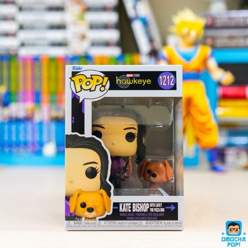 Mô Hình Chính Hãng Funko Pop Marvel seri Hawkeye Disney+ : Kate Bishop with Lucky the pizza dog