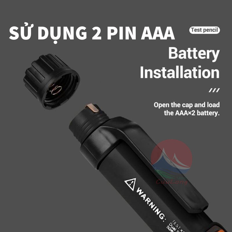 Bút Thử Điện Thông Minh, Cảm Biến Không Tiếp Xúc, Có Đèn Pin, Tự Ngắt Khi Không Sử Dụng, bút dò điện cảm ứng đứt ngầm