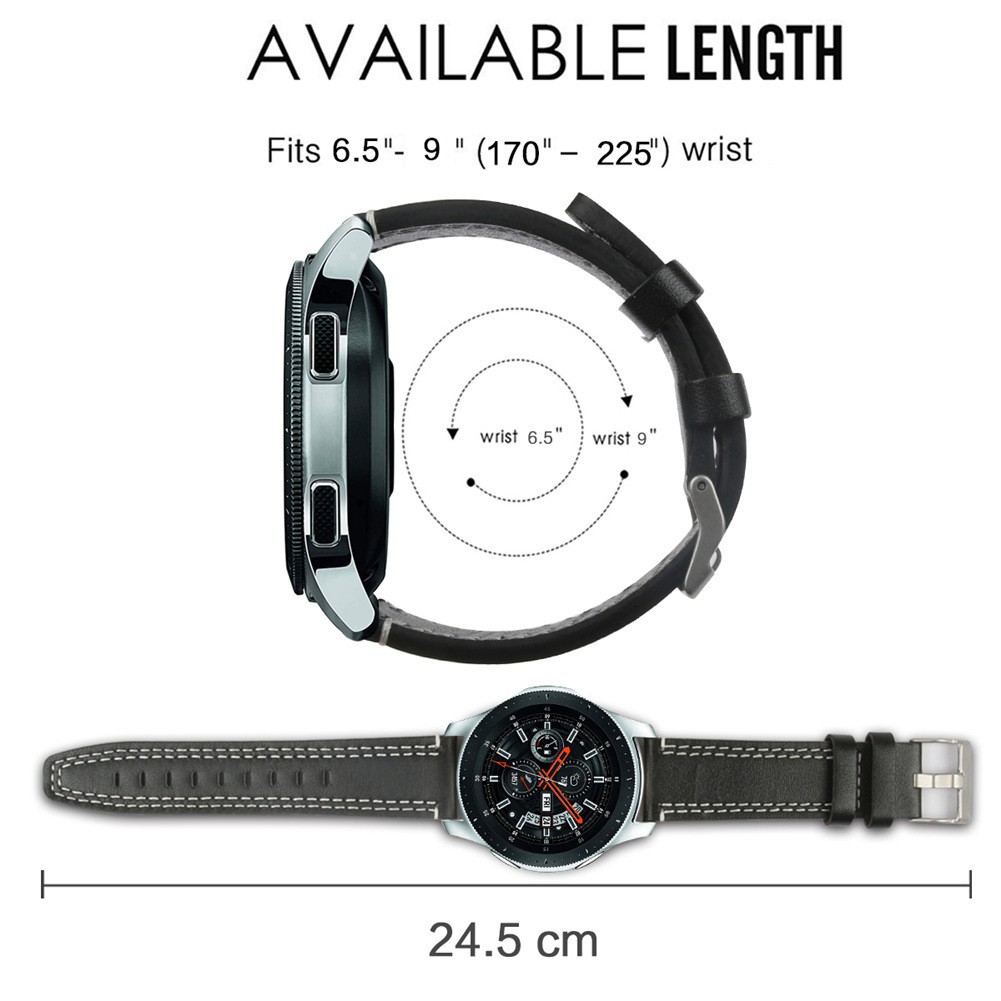 Dây da thay thế cho dây đeo đồng hồ thông minh Samsung Galaxy Watch 46mm SM-R800
