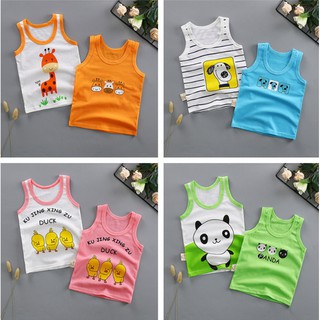 Combo 2 áo ba lỗ 100% cotton nhiều màu cho bé 0-5 tuổi