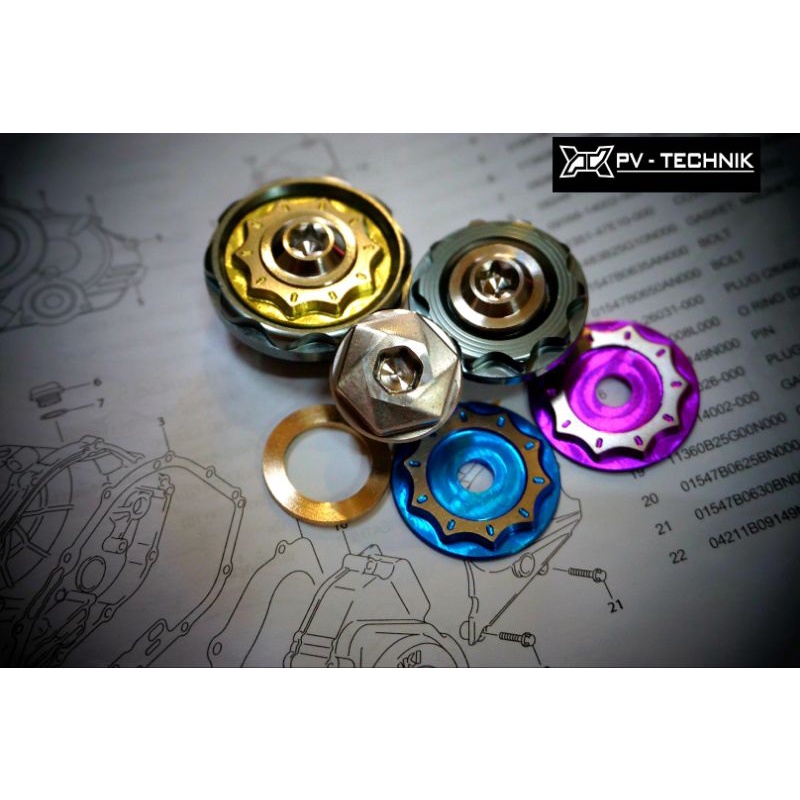 COMBO 3 ỐC TRANG TRÍ LỐC MÁY RAIDER / FX ...MỘT SỐ XE SUZUKI DÙNG CHUNG.