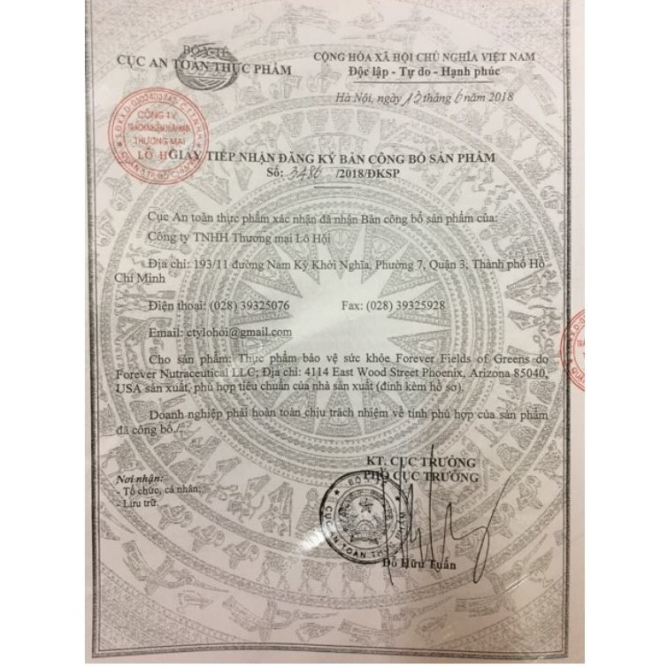 Viên Rau Xanh Forever Fields of Green 068 Flp của Mỹ | Thế Giới Skin Care