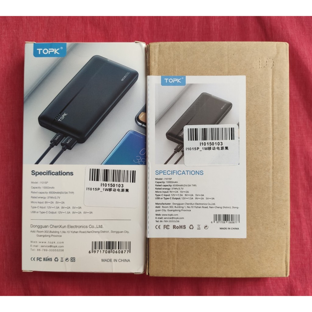 Pin sạc dự phòng Topk 10000mAh