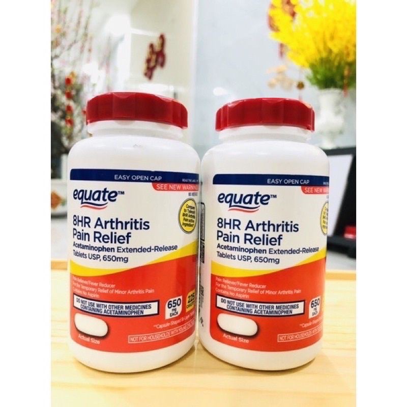 Viên khớp 8HR Acetaminophen 650 mg 225 viên Mỹ