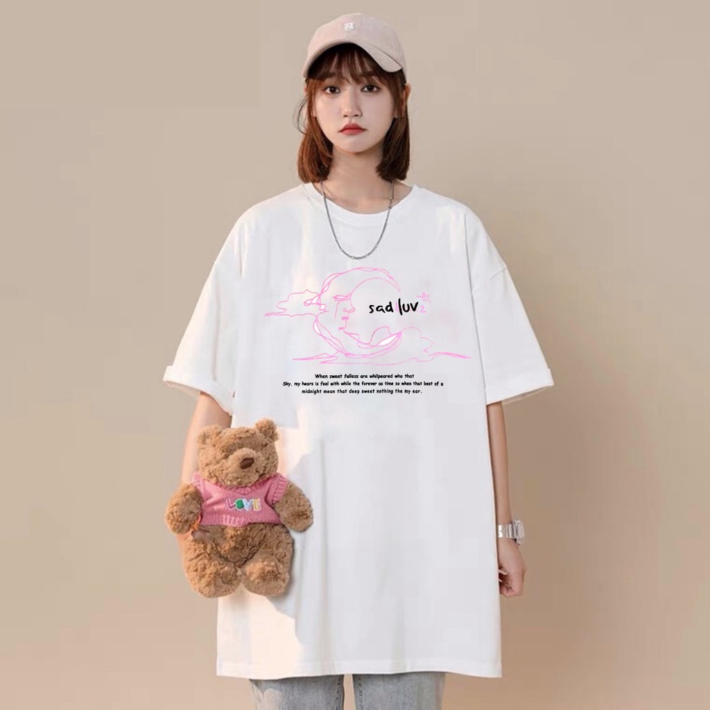 Áo Thun SAD BOIZ SADLUV  Nam Nữ Unisex Form Rộng Tay Lỡ, Áo Thun Xanh Lá, AT110 trending xu hướng, Men Lì Fashion