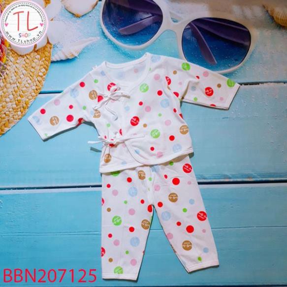 Thời trang trẻ em - Bộ quần áo cột dây chấm bi xinh xắn – Quần áo bé trai - Bộ bé trai - Quần áo bé gái - Bộ bé gái