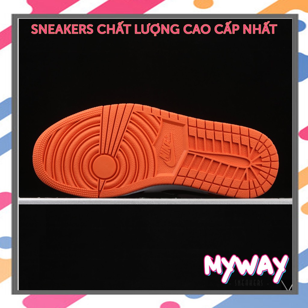 (FREESHIP+QUÀ+HỘP) Giày thể thao AIR JORDAN 1 LOW Shattered Backboard màu cam trắng đen