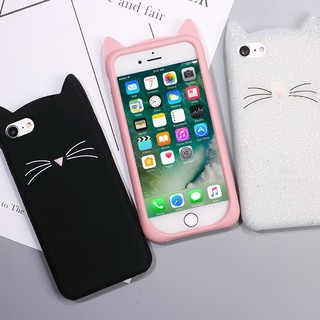 Ốp điện thoại hình mèo có tai xinh xắn cho điện thoại iPhone 6/6S/6 Plus/6S Plus/7/7 Plus/8/8 Plus