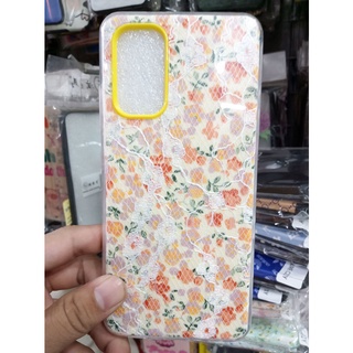 Ốp lưng máy Samsung Galaxy A32 (4G) silicon bền dẻo thêm lớp nhựa dẻo in hình bông hoa bằng sợi vải độc lạ