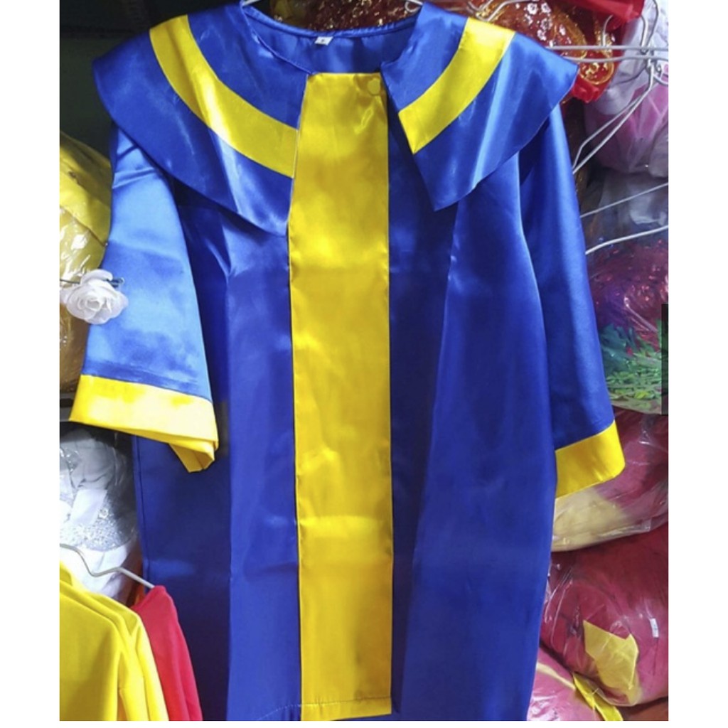 Áo cử nhân tốt nghiệp mầm non xanh nước vạt vàng