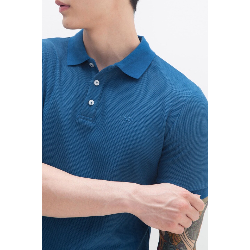 Áo Polo Americus Gosani Nam Cổ Bẻ Phom Slimfit Màu Xanh Coban