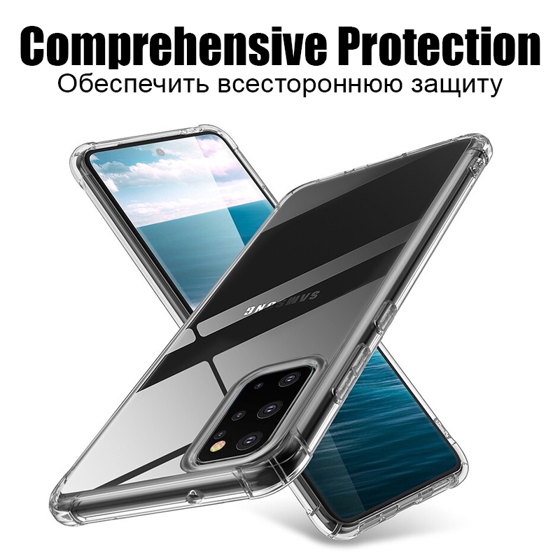 Ốp điện thoại TPU mềm trong suốt chống sốc cho Samsung Galaxy A51 A71