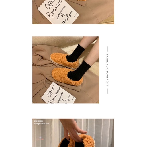 Giày bông phong cách Hàn Quốc