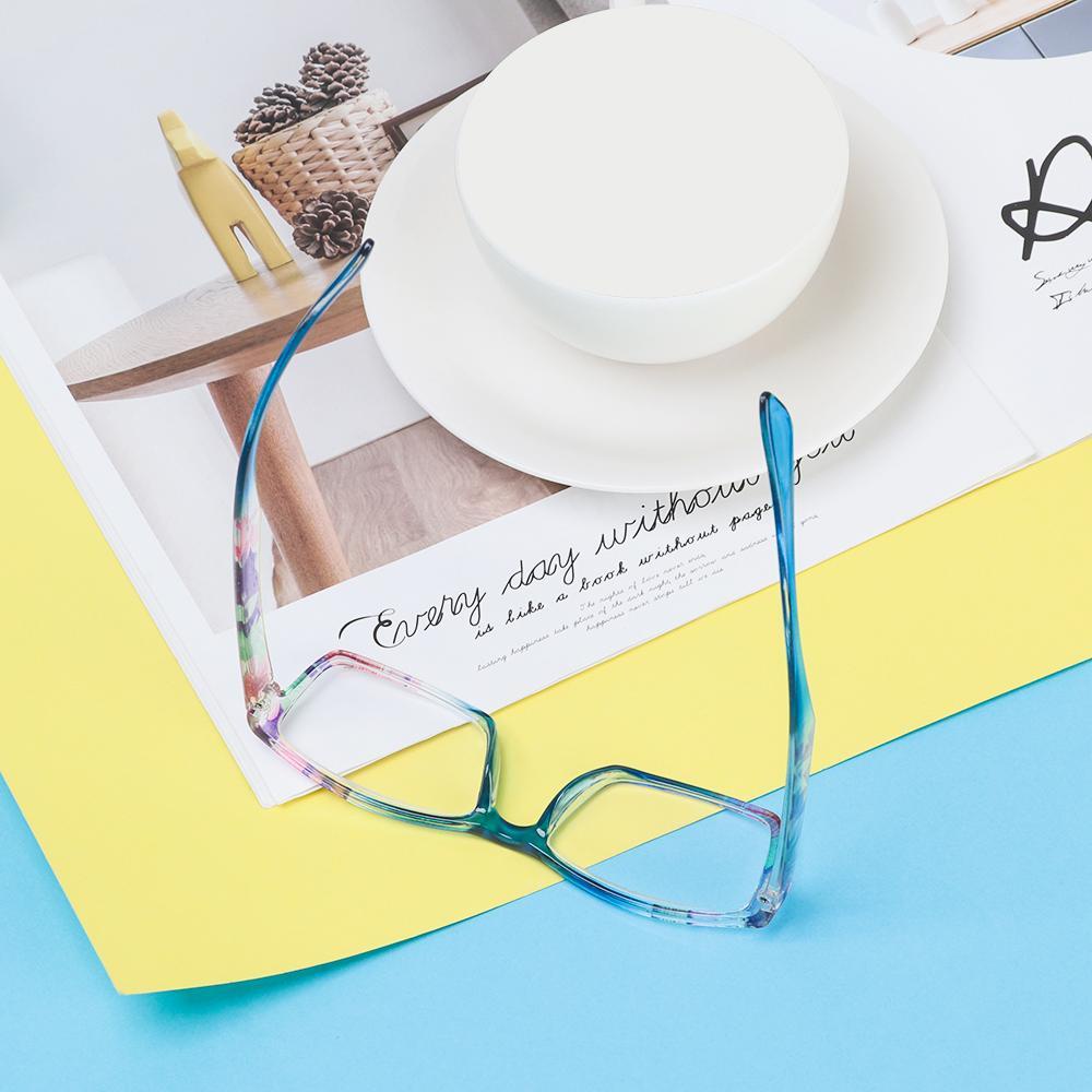 ESPO Kính Đọc Sách Bằng Nhựa Siêu Nhẹ In Họa Tiết Hoa Cho Nữ