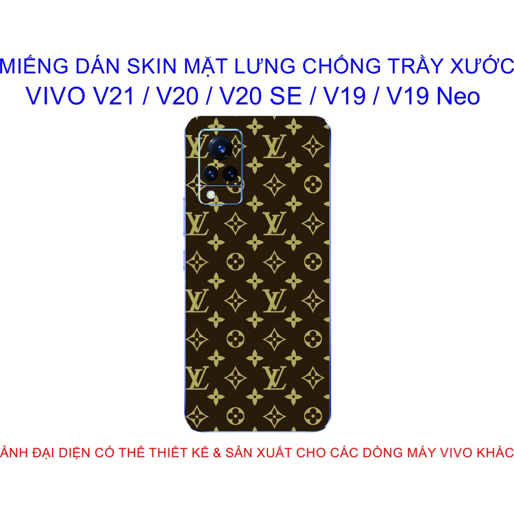 Miếng Dán Skin mặt lưng VIVO V21 / V20 / V20 SE / V19 / V19 Neo chống trầy xước