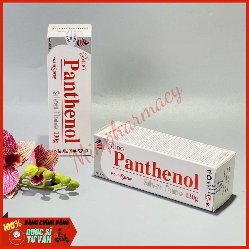 Panthenol HD Nano bạc - Hỗ trợ vết thương da và niêm mac (Chai xịt bỏng 130g)