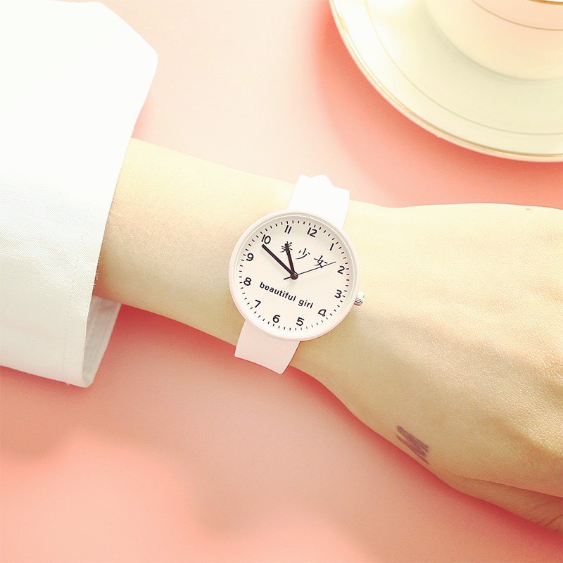 Đồng hồ thời trang nữ Beautiful girl dây cao su cực đẹp | BigBuy360 - bigbuy360.vn