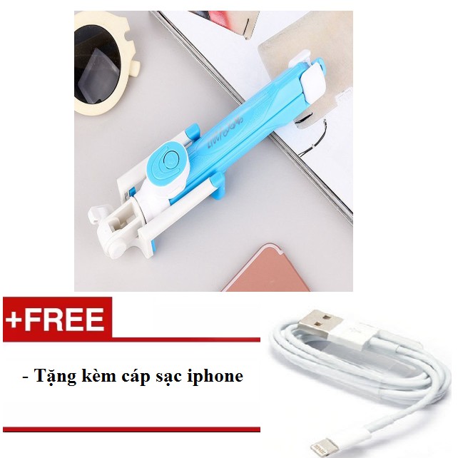 Gậy tự sướng Bluetooth 3 trong 1 kèm chân đế - tặng kèm cáp sạc | BigBuy360 - bigbuy360.vn