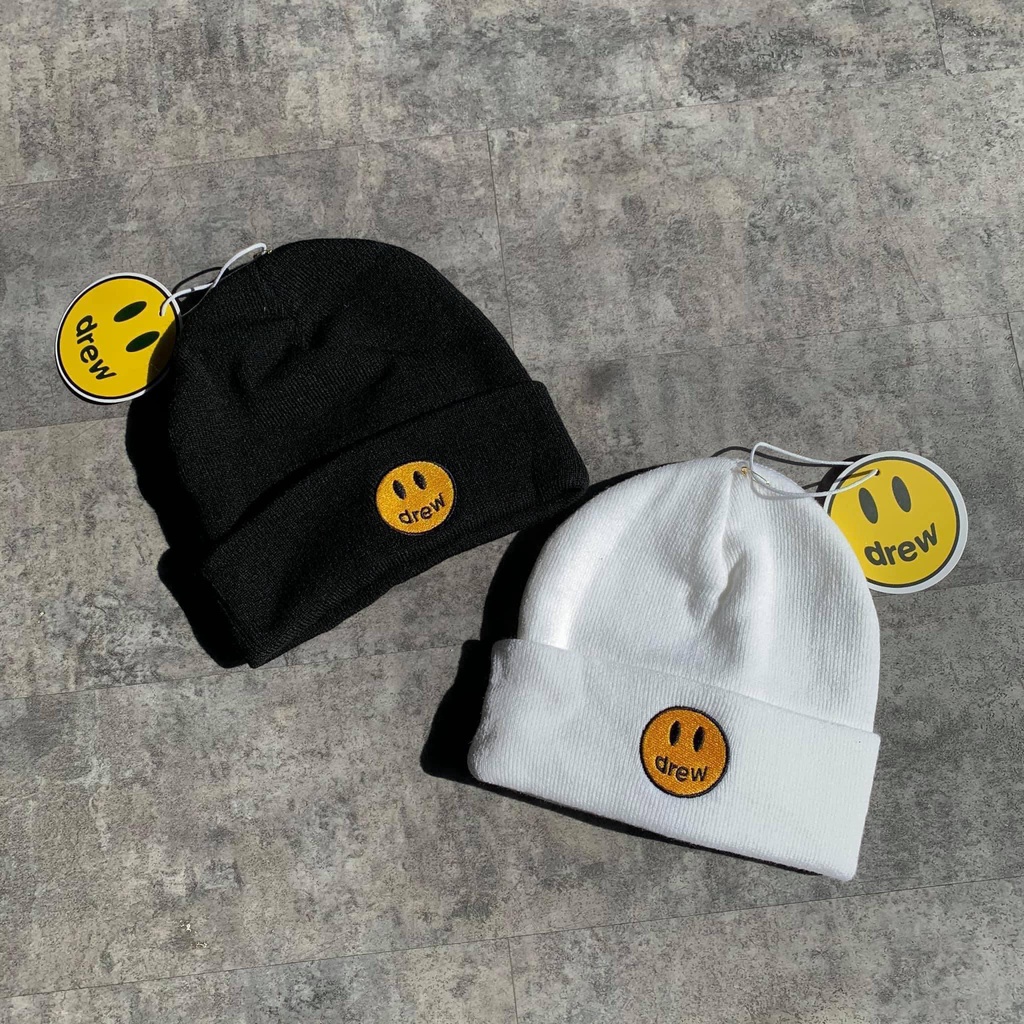 Mũ len mặt cười Drew house ,mũ len street style unisex , Cocmer_vn