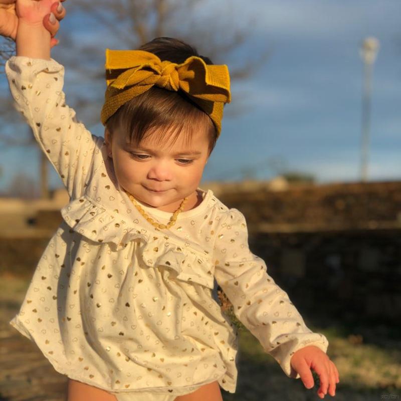 Băng đô nơ màu trơn phong cách thời trang dễ thương cho trẻ em