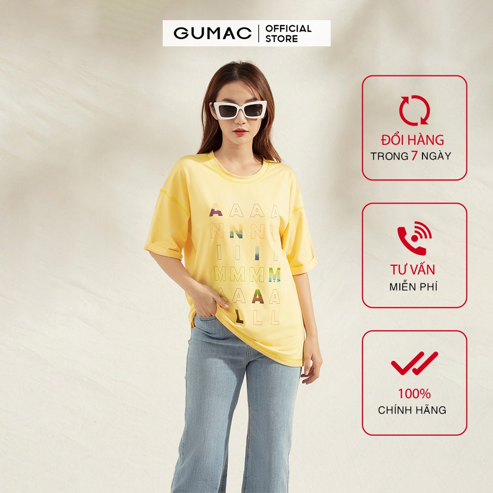 [Mã WABRGU giảm 50k đơn từ 0đ] Áo thun nữ in ANIMAL GUMAC đủ màu đủ size, thiết kế basic năng động trẻ trung ATA1115