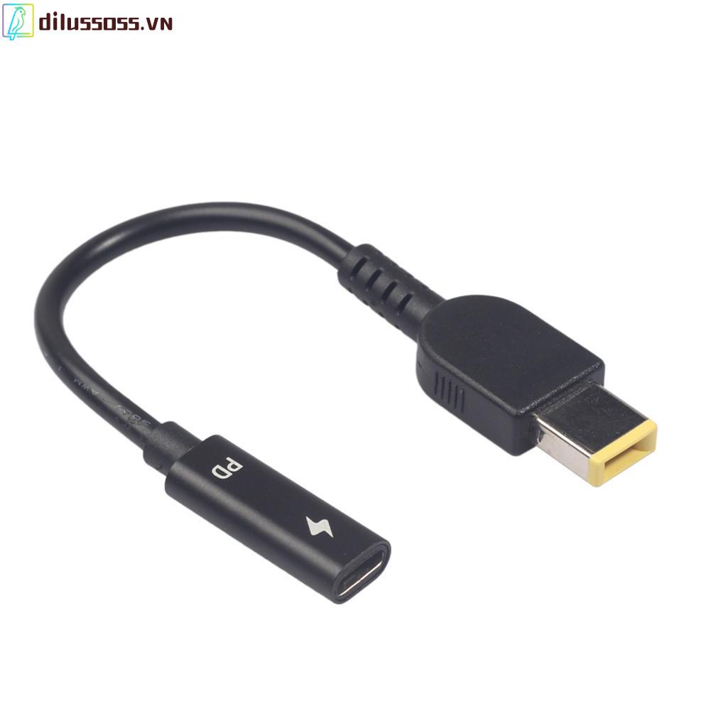 Cáp sạc Dilussoss chuyển đổi từ cổng Type-C sang cổng vuông PD cho Lenovo Thinkpad