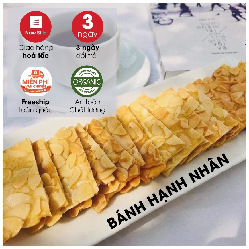 Bánh ngói Hạnh nhân - Bánh hạnh nhân ăn kiêng- Bánh Healthy / Eat clean- 1 hộp 250g