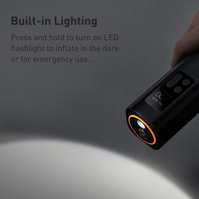 Máy bơm lốp xe hơi thế hệ mới Baseus Super Mini Inflator Pump (12V/ 0.2 ~150PSI, 30L/min, LED Display)
