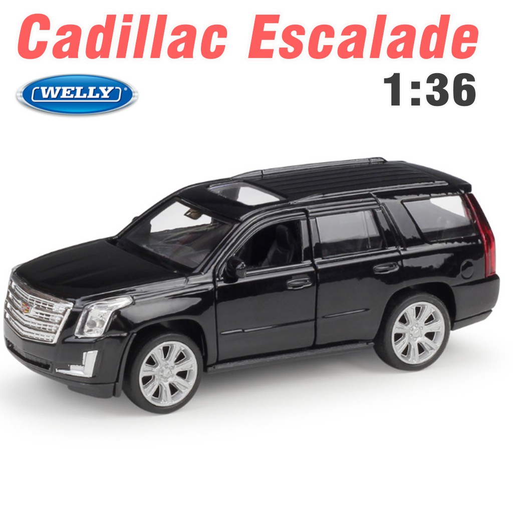 Mô hình xe ô tô Cadillac Escalade mini Welly xe tỉ lệ 1:36 bằng kim loại mở được 2 cửa