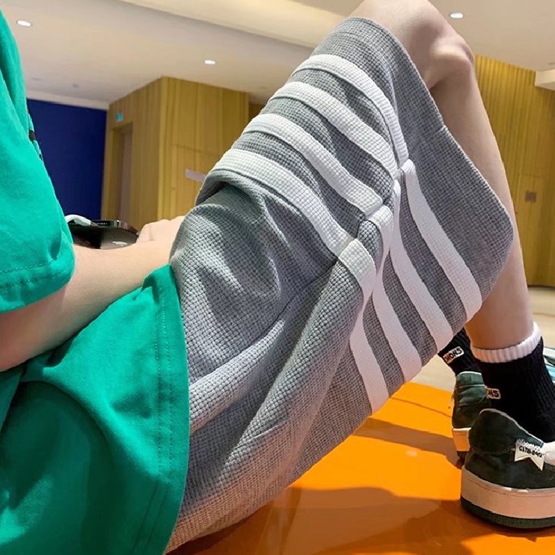 Quần Short Dáng Rộng Phối Nút Bên Hông Phong Cách Thời Trang Hàn Quốc Cho Nam Giới Có Size M-3XL