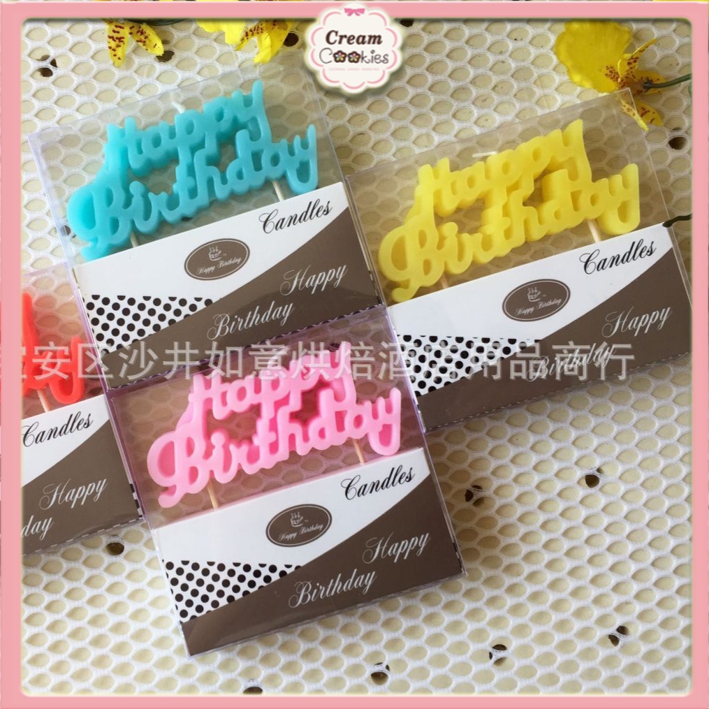 Nến Chữ Liền HAPPY BIRTHDAY Trang Trí Bánh Sinh Nhật