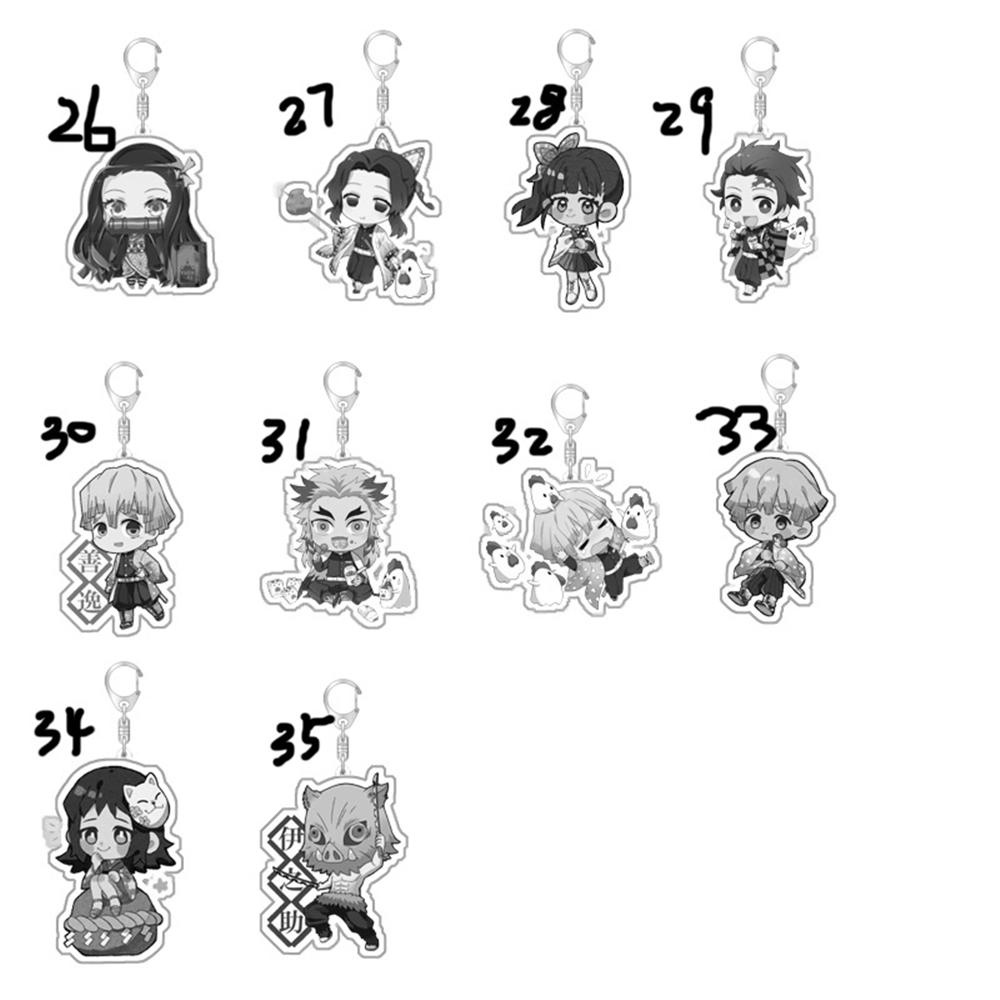 Móc Khóa Xe Hơi Bằng Acrylic Hình Hoạt Hình Demon Slayer WMES15H