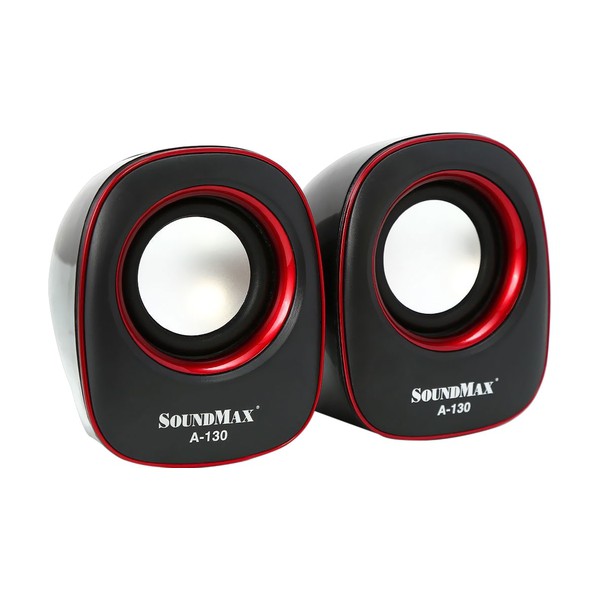 Loa máy tính SoundMax A-130 (Đen viền đỏ)