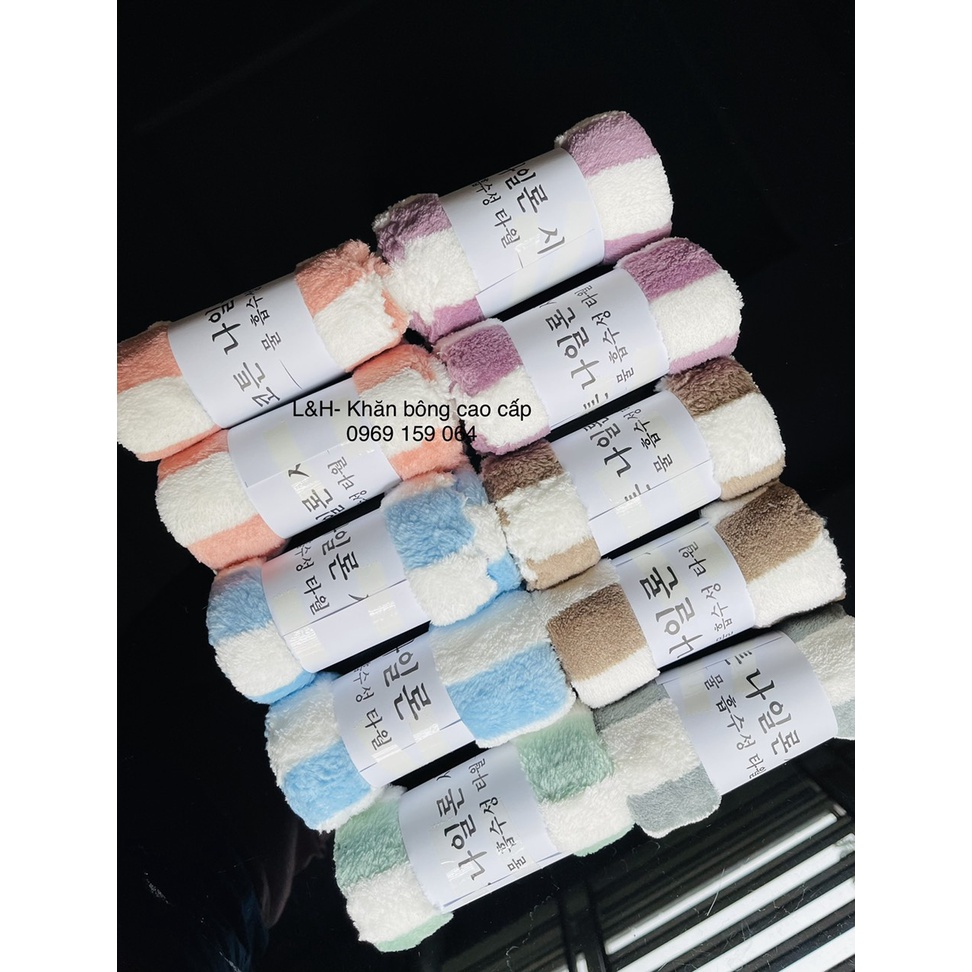 Combo 5 khăn lông cừu, siêu mềm, siêu mịn, KT 30x50cm