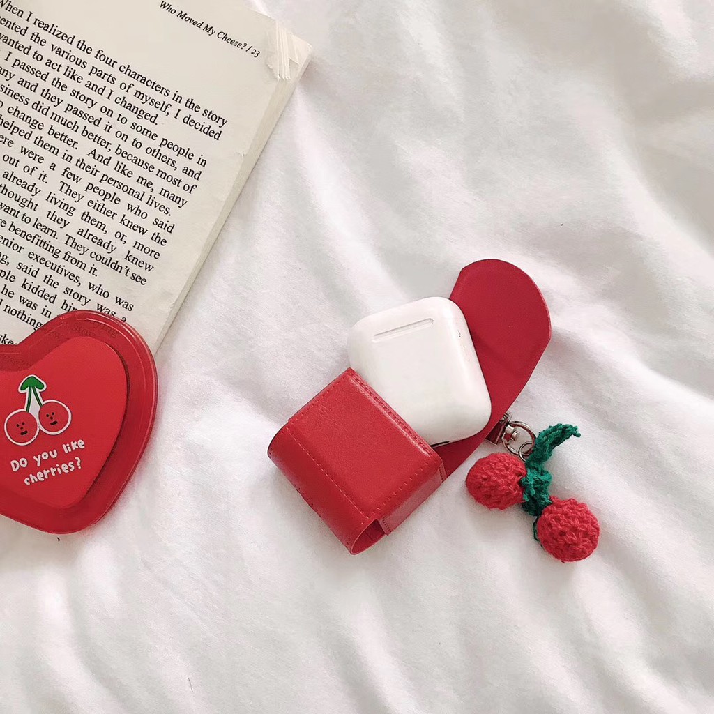 Túi đựng tai nghe Airpod nhỏ xinh Red Bag Design Casing AirPods Case Soft For AirPods 1 and AirPods 2