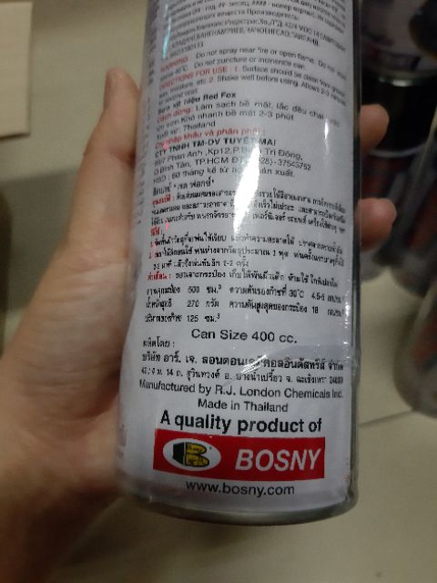 Sơn đen mờ RED FOX thái lan