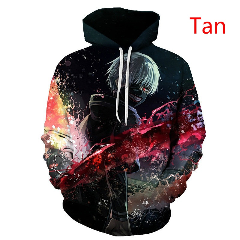 Áo Hoodie In Hình Nhân Vật Phim Tokyo Ghoul 3d Cá Tính