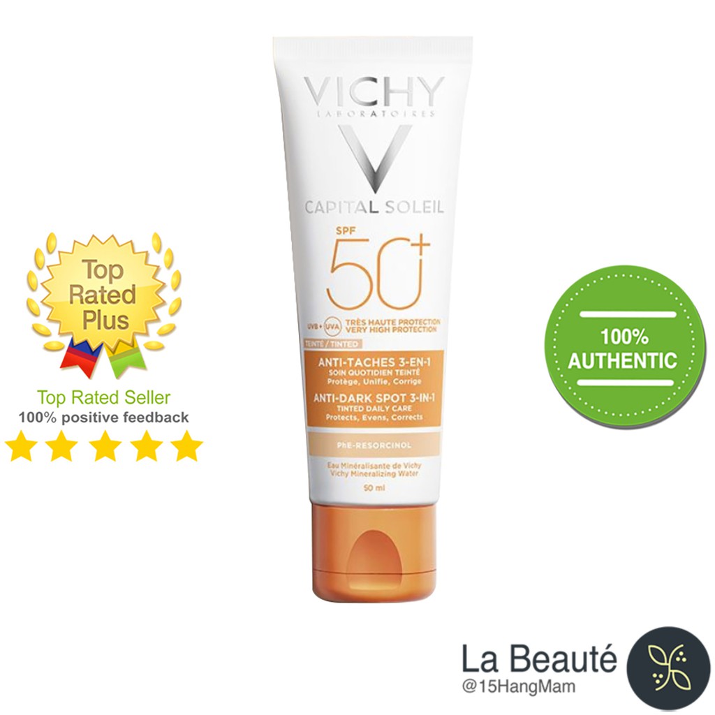 VICHY Idéal Soleil Anti Taches Anti Dark Spots Spf 50+ - Kem Chống Nắng Mẫu Mới 50ml