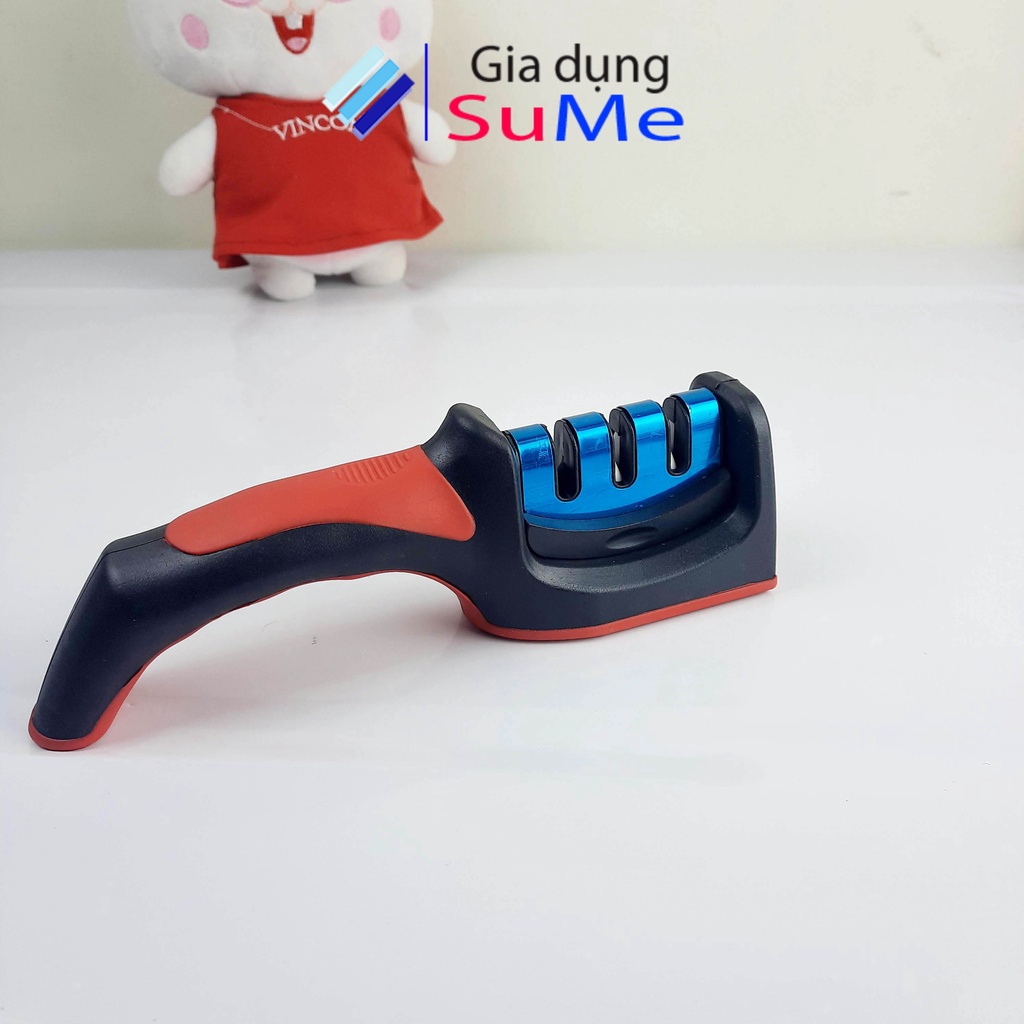Dụng cụ mài dao kéo 3 rãnh, đồ mài dao Inox đa năng cầm tay tiện dụng