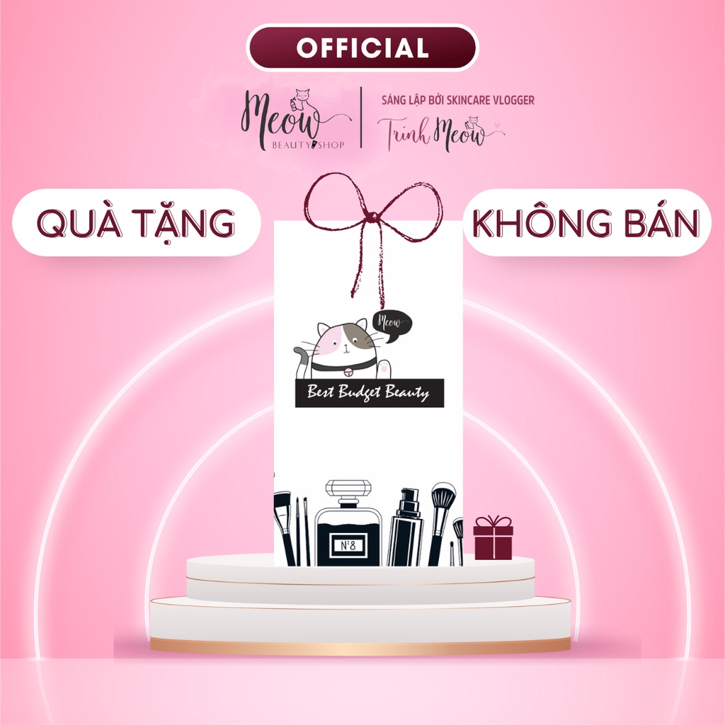 [HB Gift - Quà tặng không bán] Túi vải rút dây đựng mỹ phẩm Meow Beauty Shop