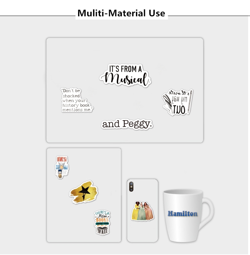 Set 50 Miếng Dán Trang Trí Hình Nốt Nhạc Độc Đáo